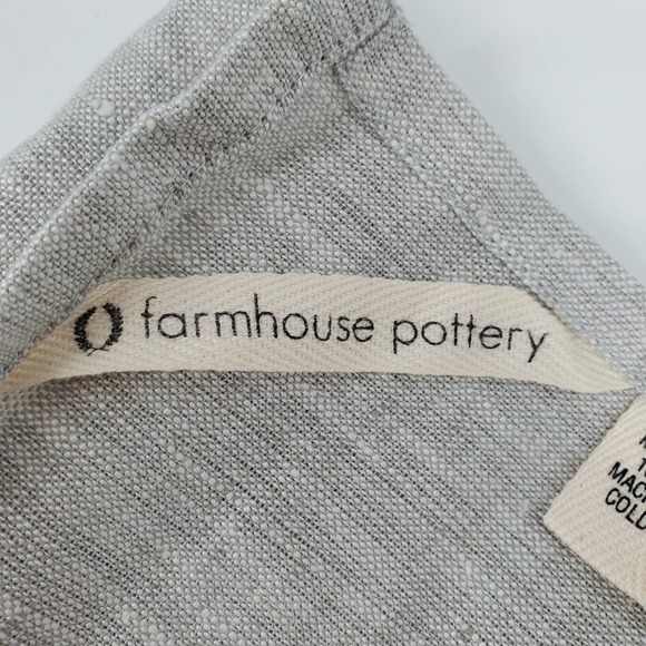 Farmhouse Pottery Farm Linen Table Runner in Stone Grey NEW WITHOUT TAGS - Picture 3 of 3